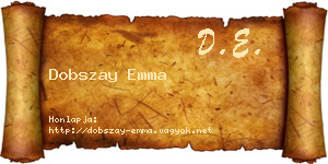 Dobszay Emma névjegykártya